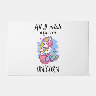 Felpudo Todo lo que deseo es una Unicornio