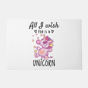 Felpudo Todo lo que deseo es una Unicornio