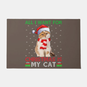 Felpudo Todo Lo Que Quiero De Los Navidades Es Mi Gato Feo