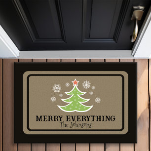 Felpudo Todo Merry árbol de Navidad personalizado