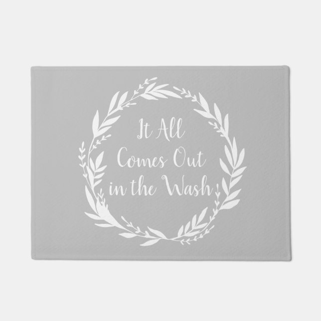 Felpudo Todo sale en la Alfombrilla de auto lavadora (Anverso)