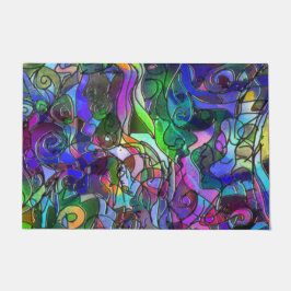 Felpudo Todos los Colores con Remolinos y Líneas