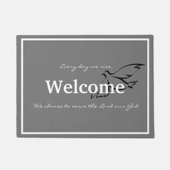 Felpudo Todos los días nos levantamos y elegimos servir a  (Anverso)