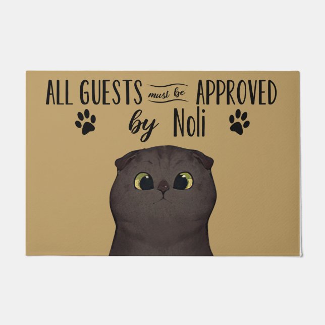 Felpudo  Todos Los Invitados Deben Ser Aprobados Por Cat,  (Anverso)