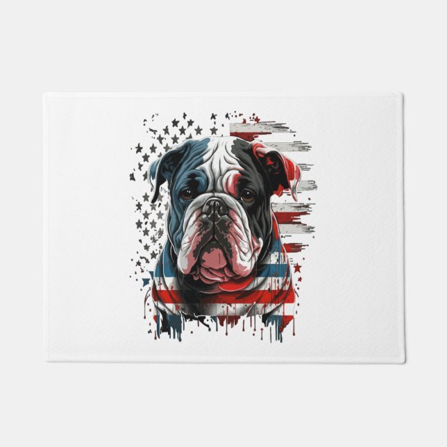 Felpudo TODOS LOS PERROS AMERICANOS HOMBRES DE bulldog ing (Anverso)