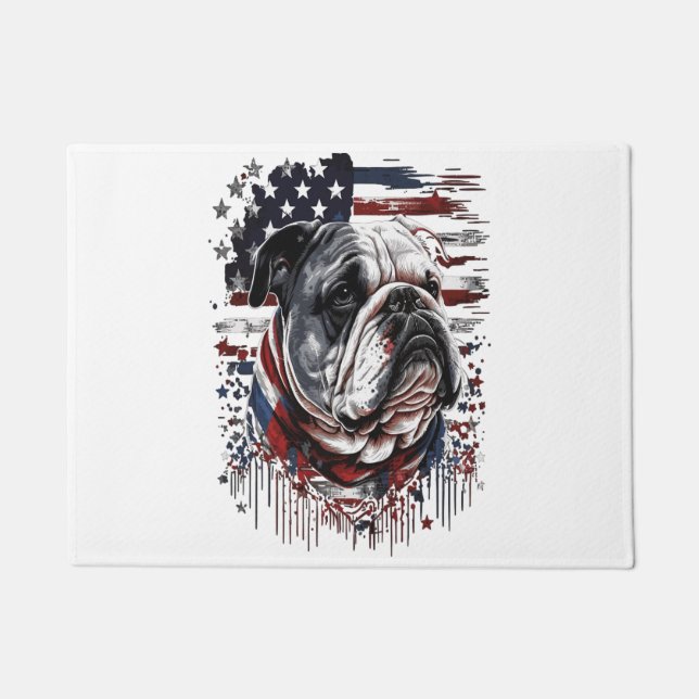 Felpudo TODOS LOS PERROS AMERICANOS HOMBRES DE bulldog ing (Anverso)
