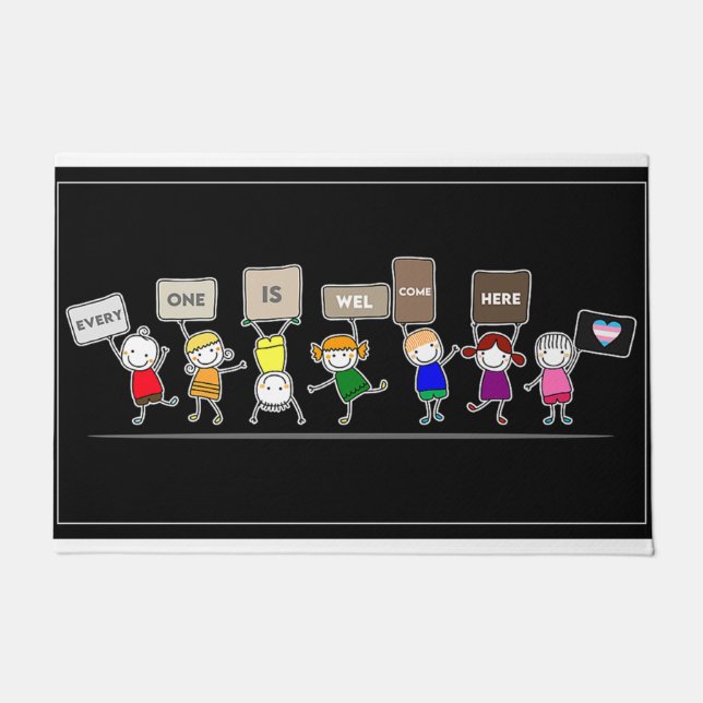 Felpudo Todos Son Bienvenidos Aquí, Ven Esta Casa (Anverso)