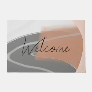 Felpudo Tonos de tierra apagados arte minimalista