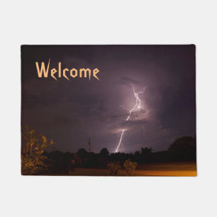 Felpudo Tormenta nocturna relámpago Bienvenida Doormat