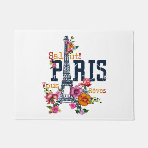 Felpudo Torre Eiffel Paris Shirt Salut Flowt Paris Fra