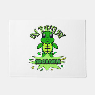 Felpudo Tortuga Adorable Frase Divertida Totalmente Adorab