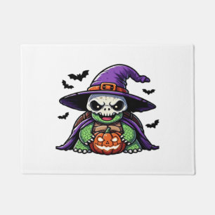 Felpudo Tortuga de Halloween Disfraz de sombrero de bruja