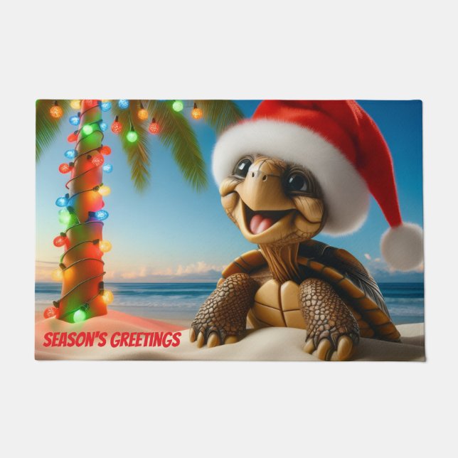 Felpudo Tortuga de Navidad (Anverso)