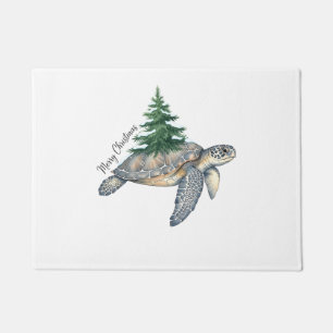 Felpudo Tortuga marina navideña