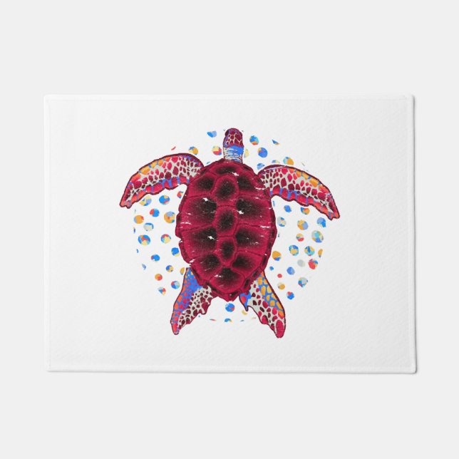 Felpudo Tortuga marina regalo de tortuga (Anverso)