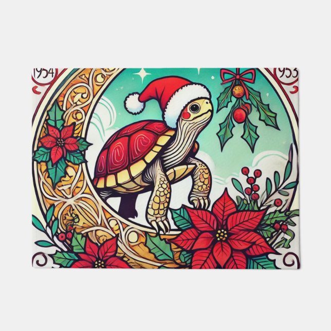 Felpudo Tortuga navidad (Anverso)