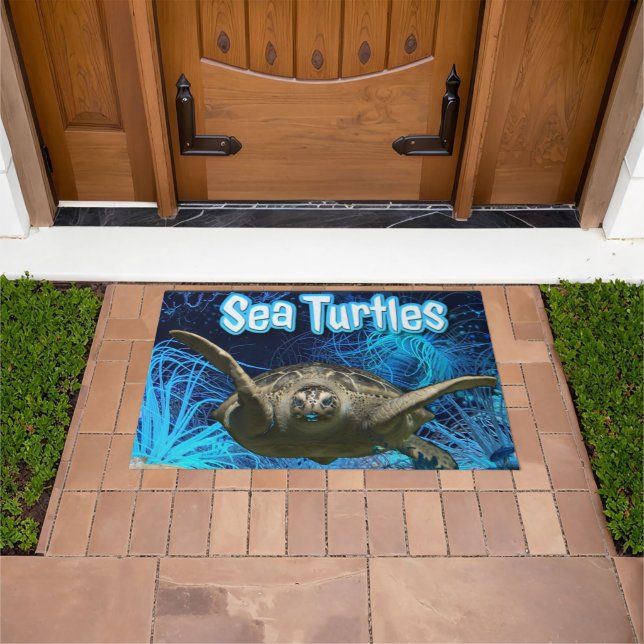 Felpudo Tortugas Marinas Vintage Verano (Exterior)