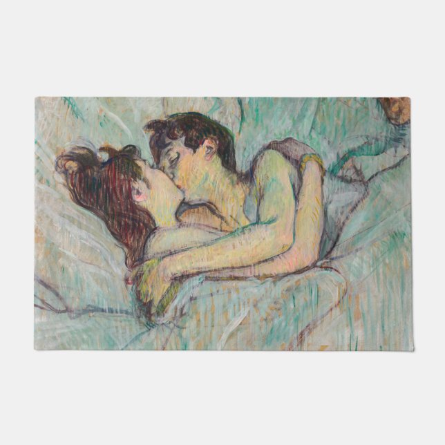 Felpudo Toulouse-Lautrec - En La Cama, El Beso (Anverso)