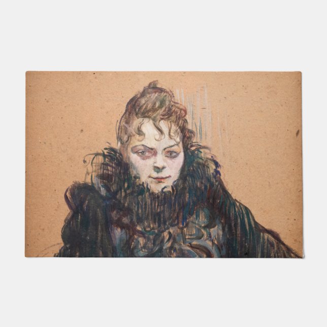 Felpudo Toulouse-Lautrec - Mujer con un Boa Negro (Anverso)