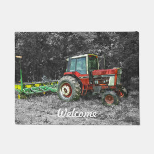 Felpudo Tractor internacional viejo Painterly
