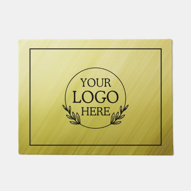 Felpudo Traje de bienvenida personalizado de la empresa co (Anverso)