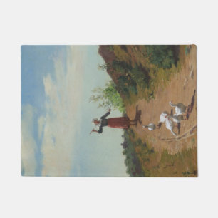 Felpudo Trayendo a casa el rebaño de ganeses (de Paul Peel