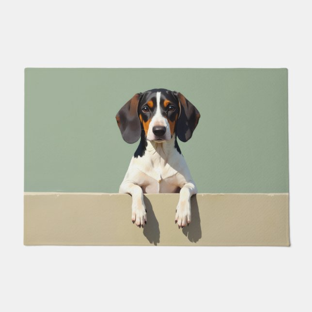 Felpudo Treeing Walker Coonhound Doormat Art (Anverso)