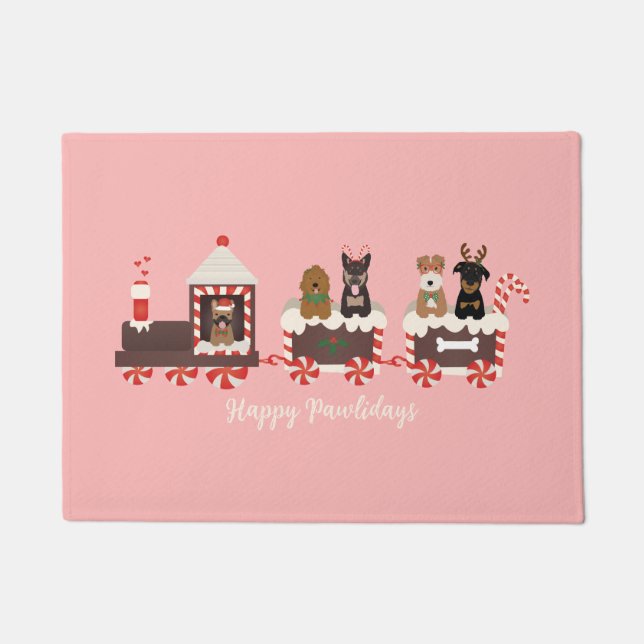 Felpudo Tren navideño navideño feliz de los Navidades de p (Anverso)