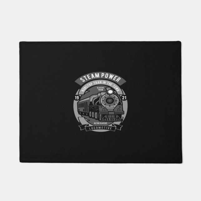 Felpudo tren sin paro de vapor en la ciudad (Anverso)