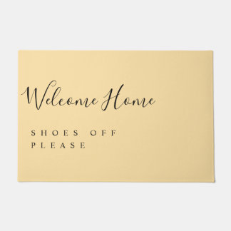 Felpudo Trendy Modern Minimal Welcome Shoes Off 
