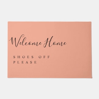 Felpudo Trendy Modern Minimal Welcome Shoes Off 