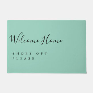 Felpudo Trendy Modern Minimal Welcome Shoes Off 