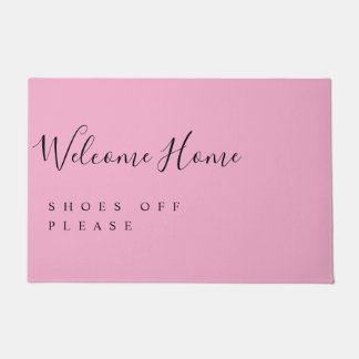Felpudo Trendy Modern Minimal Welcome Shoes Off 