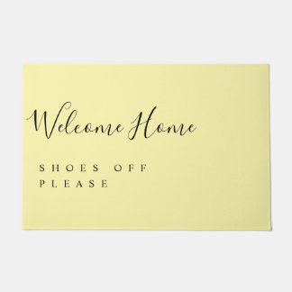 Felpudo Trendy Modern Minimal Welcome Shoes Off 