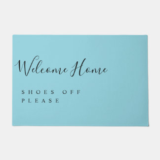 Felpudo Trendy Modern Minimal Welcome Shoes Off 
