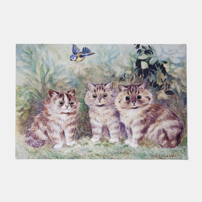 Felpudo Tres gatitos, Louis Wain (Anverso)