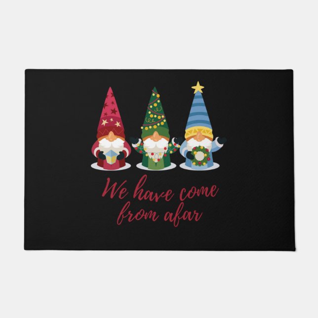 Felpudo Tres gnomos hemos venido de    AfarDoormat (Anverso)