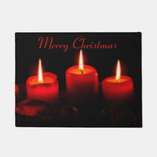Felpudo Tres velas de Navidades rojos adelantan domingo a