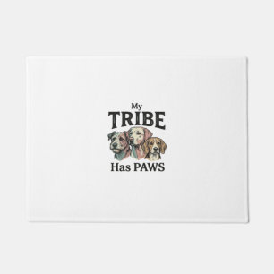 Felpudo Tribu de perros tiene patas diseño de grabado vint