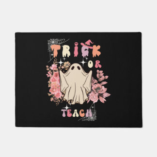Felpudo Trick o Teach Cute Ghost Halloween Vintage
