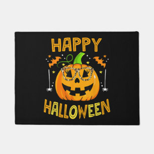 Felpudo Trick O Trek Halloween Funny Calabaza Feliz Hallo