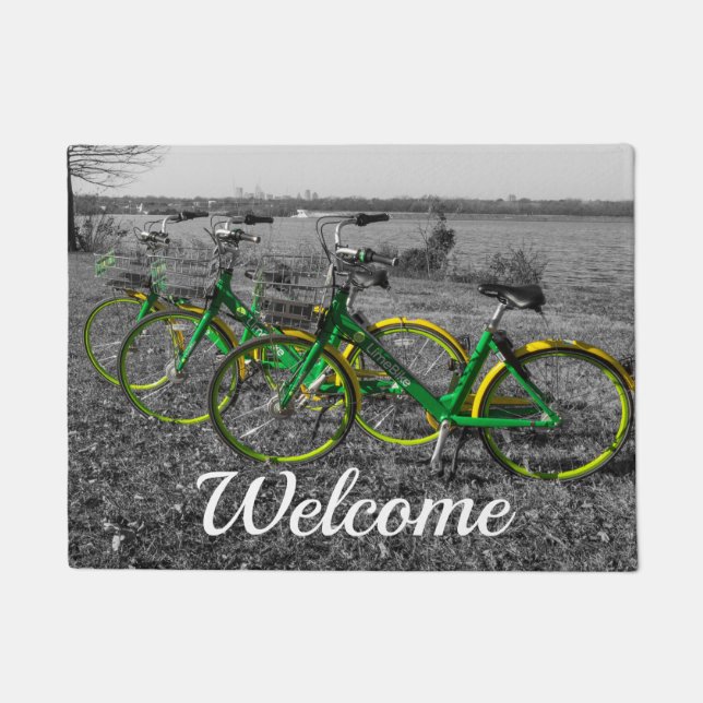 Felpudo Trillizos de bicicleta Seleccionar Doormat de bien (Anverso)