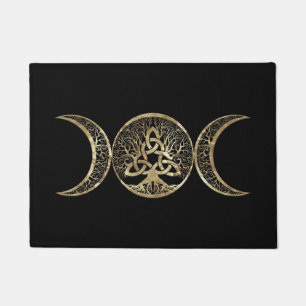 Felpudo Triple árbol de la luna triquetra