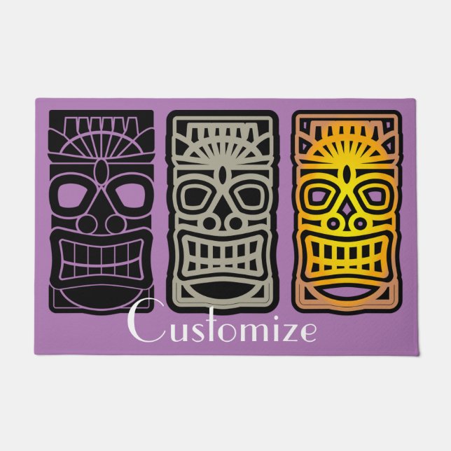 Felpudo Triple escultura tiki Thunder_Cove (Anverso)