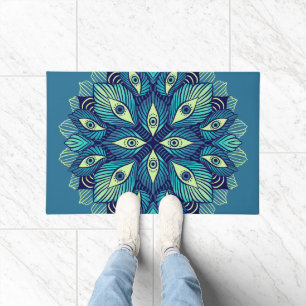 Felpudo Trippy Psicodélico Ojos Florales Arte - Ojos surre