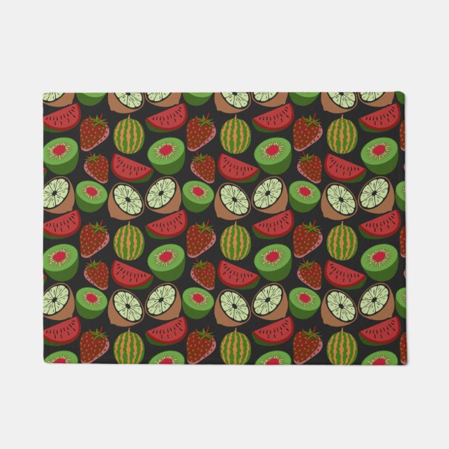 Felpudo Tropical fruit seamless pattern colorful (Anverso)