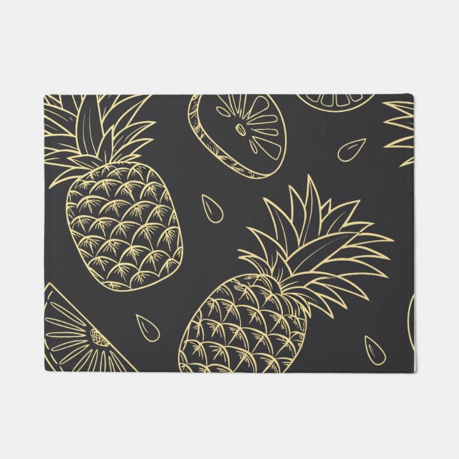 Felpudo Tropical Pineapple Citrus Pattern (Anverso)