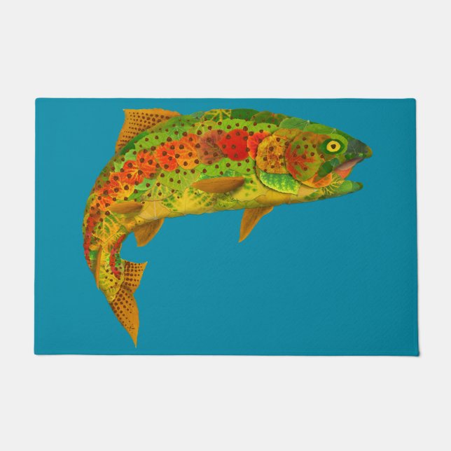 Felpudo Trucha arco iris de hoja de lápiz 5 (Anverso)