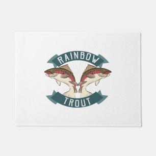Felpudo trucha arco iris de pesca