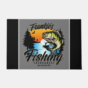 Felpudo Trucha de pescador de pesca personalizada